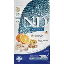 Фармина N&D Low Grain  (желтый лист) д/кош Треска/Апельсин 300г																											 
