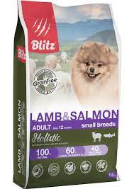 ВLITZ ADULT LAMB&SALMON беззерновой корм для взр. соб. мелких пород Ягненок&Лосось 0.5кг 