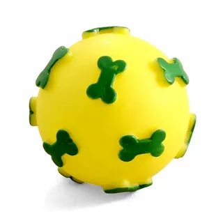 Игрушка Триол для собак из винила "Мяч с косточками", d60мм