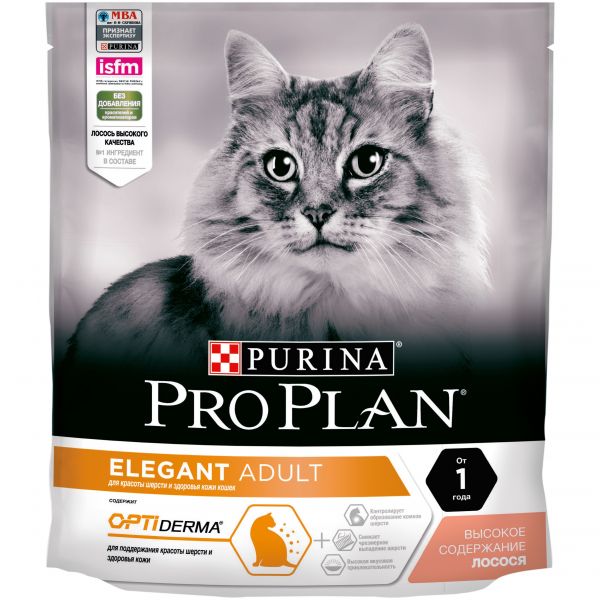 ProPlan "Elegant Edult" для поддержания красоты шерсти и здоровья кожи (лосось) 
