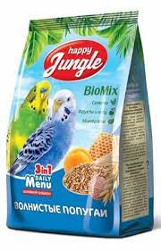 Корм для волнистых попугаев Happy Jungle д/волн 500г 