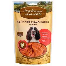 Деревенские лакомства для собак. Куриные медальоны 90г