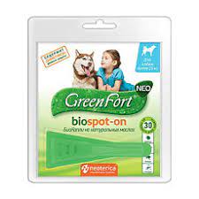 Капли от блох и клещей "GreenFort" для собак крупных собак